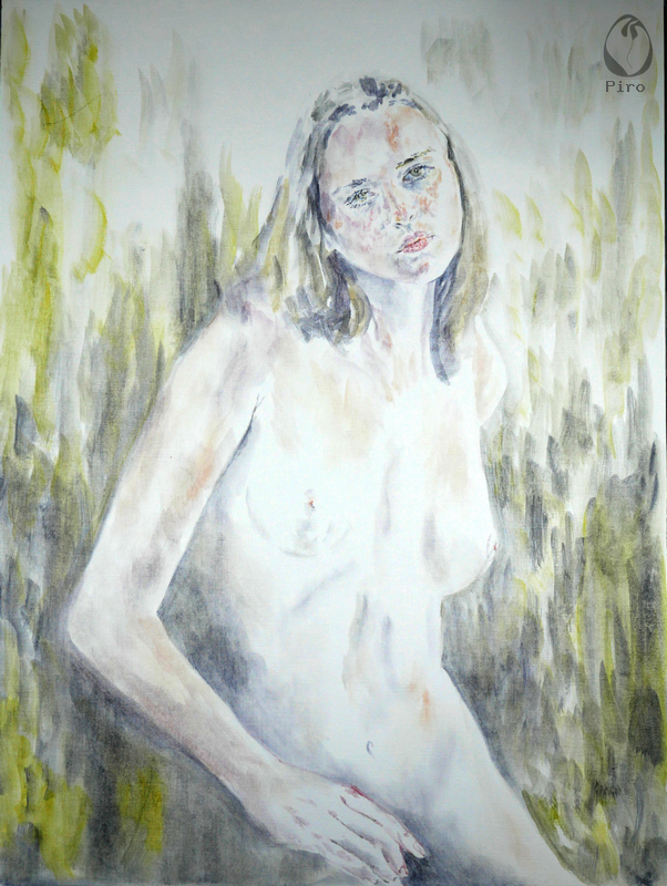 oil on paper - olio su carta di Piro